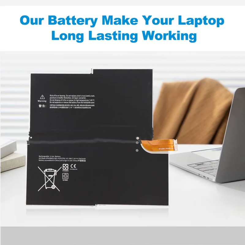 G3HTA005H G3HTA009H Battery for Microsoft Surface Pro 3 Model 1631 — 7.6V 42.2Wh