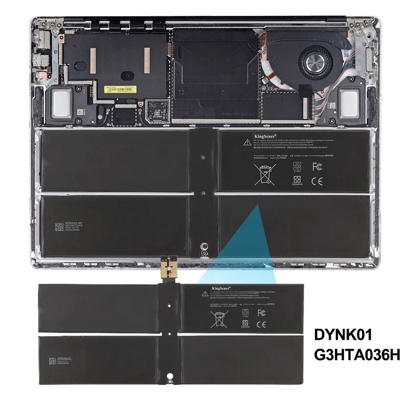 G3HTA036H DYNK01 Battery for Microsoft Surface Book 1769 Series — 7.57V 45.2Wh