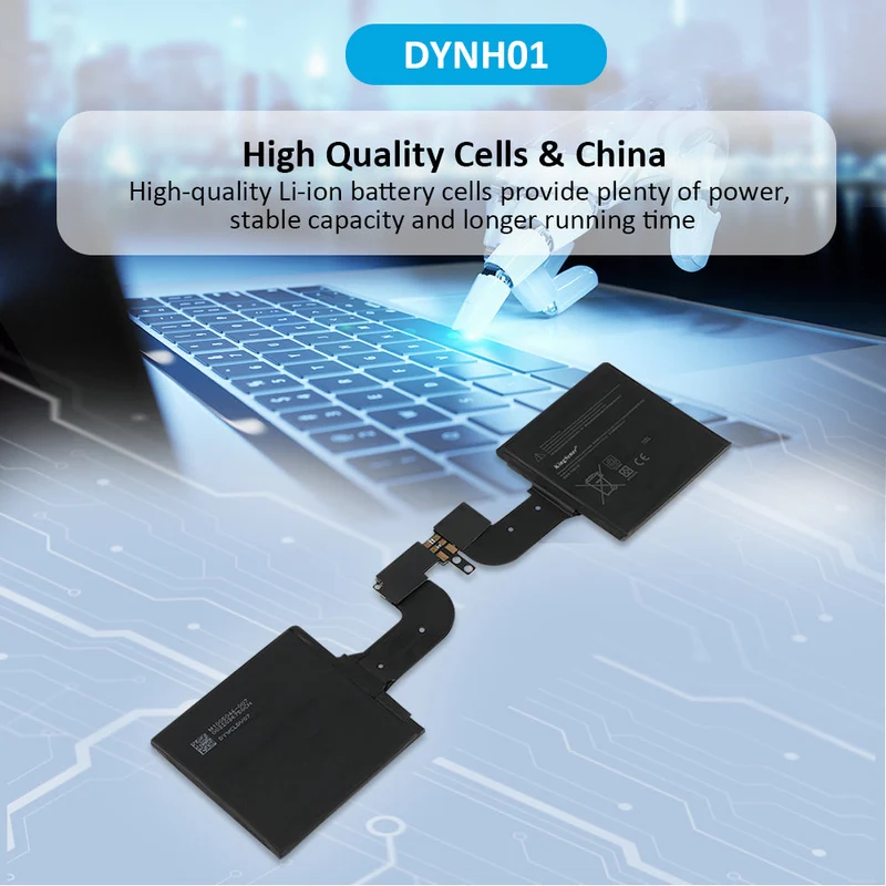DYNH01 Replacement Battery for Microsoft Surface Book 2 15 inch 1813 Enhanced Version Tablet — 7.57V 23.2Wh