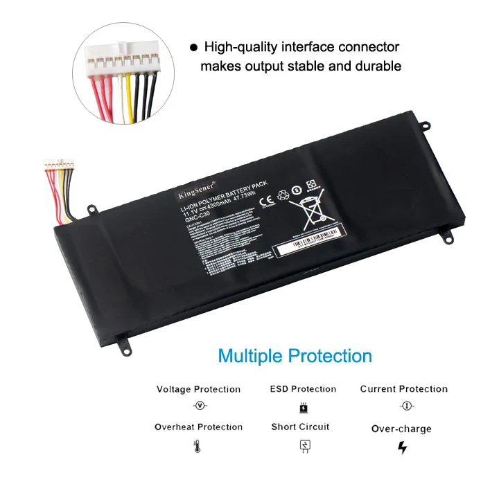 GNC-C30 961TA002F Replacement Battery for GIGABYTE 14 inch P34G U24 U2442 Series — 11.1V 47.73Wh