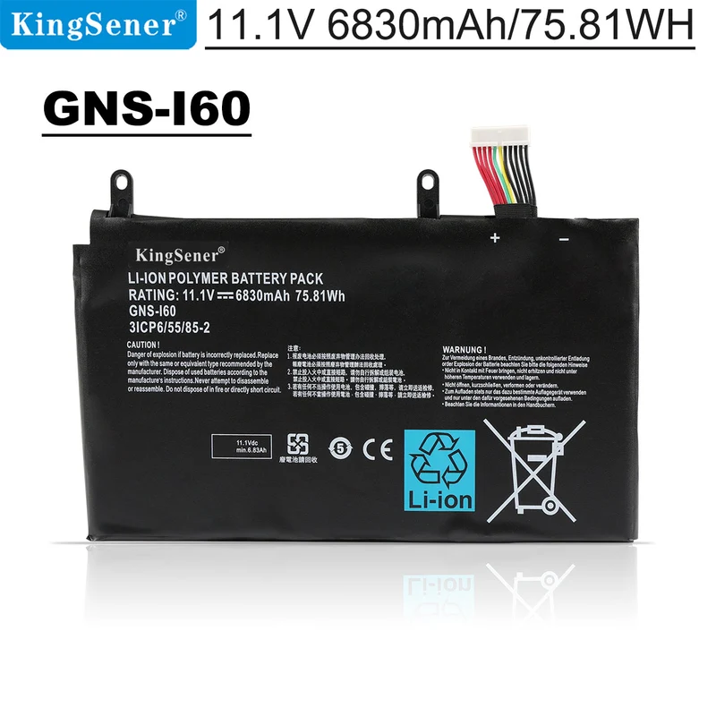 GNS-I60 961TA010FA 31CP6/55/85-2 Replacement Battery for GIGABYTE Aero 14 15 P35K P37X P57X — 15.2V 94.24Wh