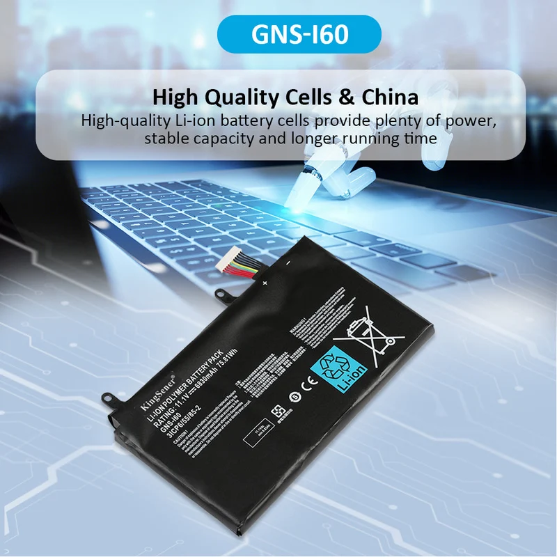 GNS-I60 961TA010FA 31CP6/55/85-2 Replacement Battery for GIGABYTE Aero 14 15 P35K P37X P57X — 15.2V 94.24Wh