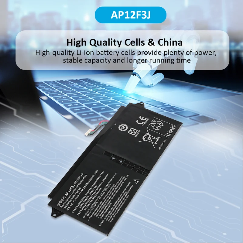 AP12F3J 2ICP3/65/114-2 Replacement Battery for Acer Aspire S7 S7-391 Ultrabook — 7.4V 35Wh