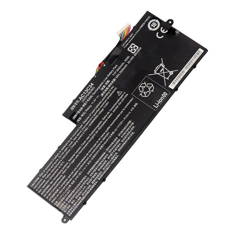 AC13C34 KT.00303.005 Replacement Battery for Acer Aspire V5-122P V5-132 E3-111 E3-112 ES1-111M — 11.4V 30Wh