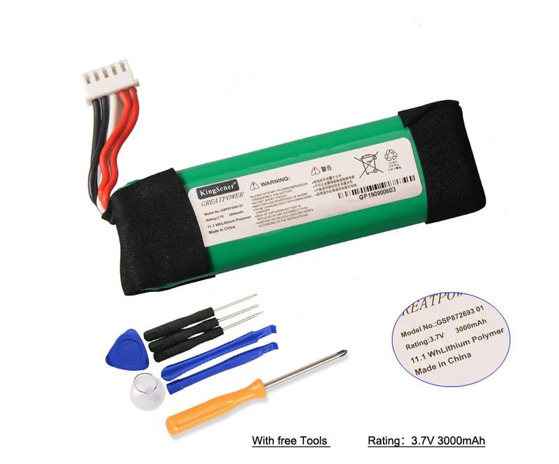 GSP872693 01 Battery Replacement for JBL Flip 4 Flip 4 Special Edition — 3.7V 3000mAh