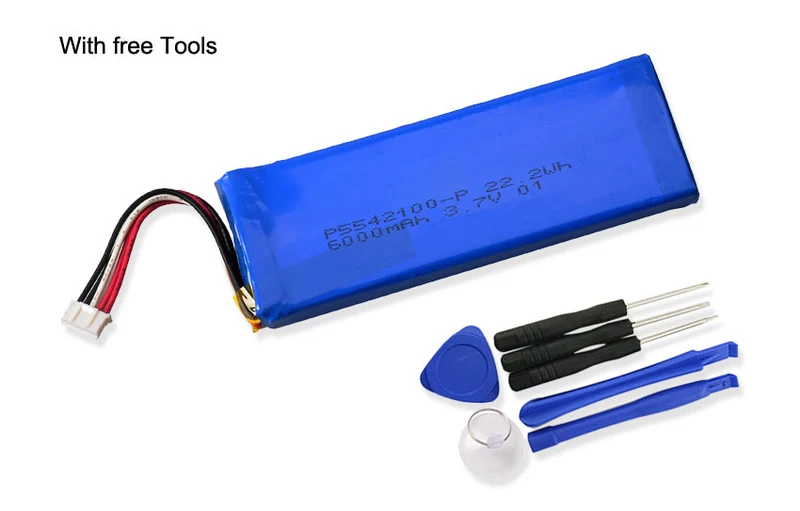 P5542100-P Lithium Polymer Battery for JBL Pulse 2 Pulse 3 Wireless Bluetooth Waterproof Speaker — 3.7V 6000mAh