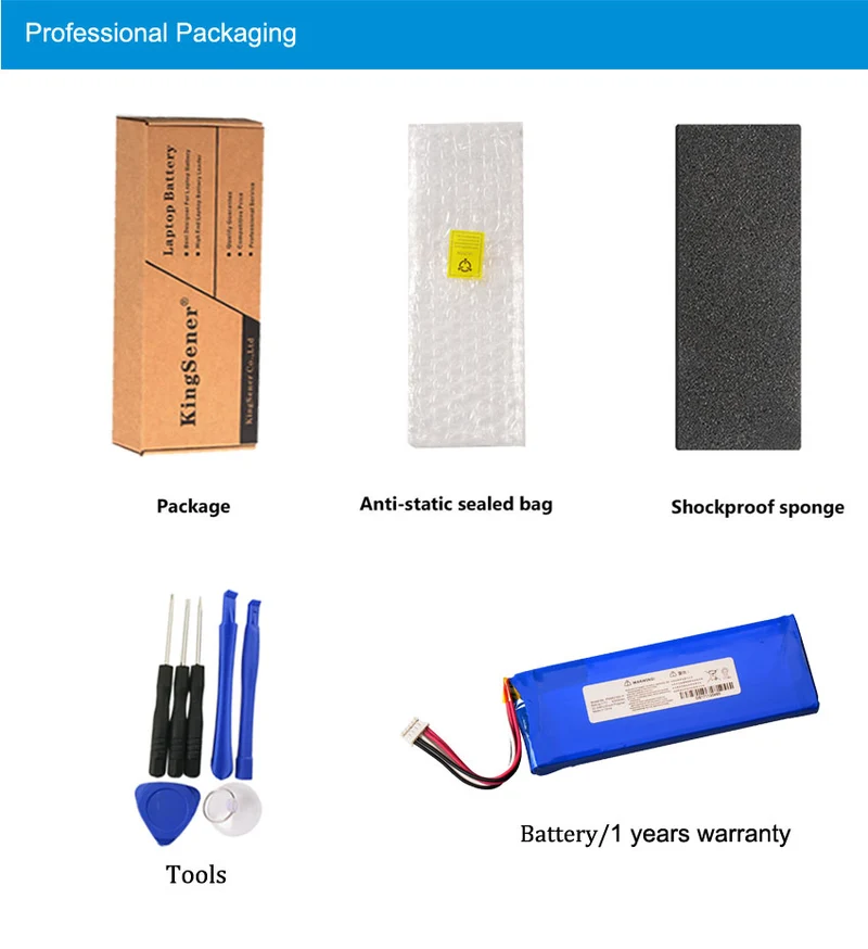 P5542100-P Lithium Polymer Battery for JBL Pulse 2 Pulse 3 Wireless Bluetooth Waterproof Speaker — 3.7V 6000mAh