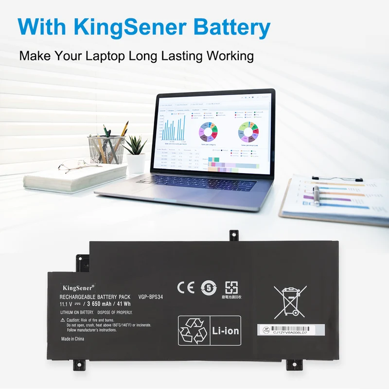 VGP-BPS34 VGP-BPL34 Battery for Sony VAIO Fit 15 Fit 14 SVF15A SVF14A — 11.1V 41Wh
