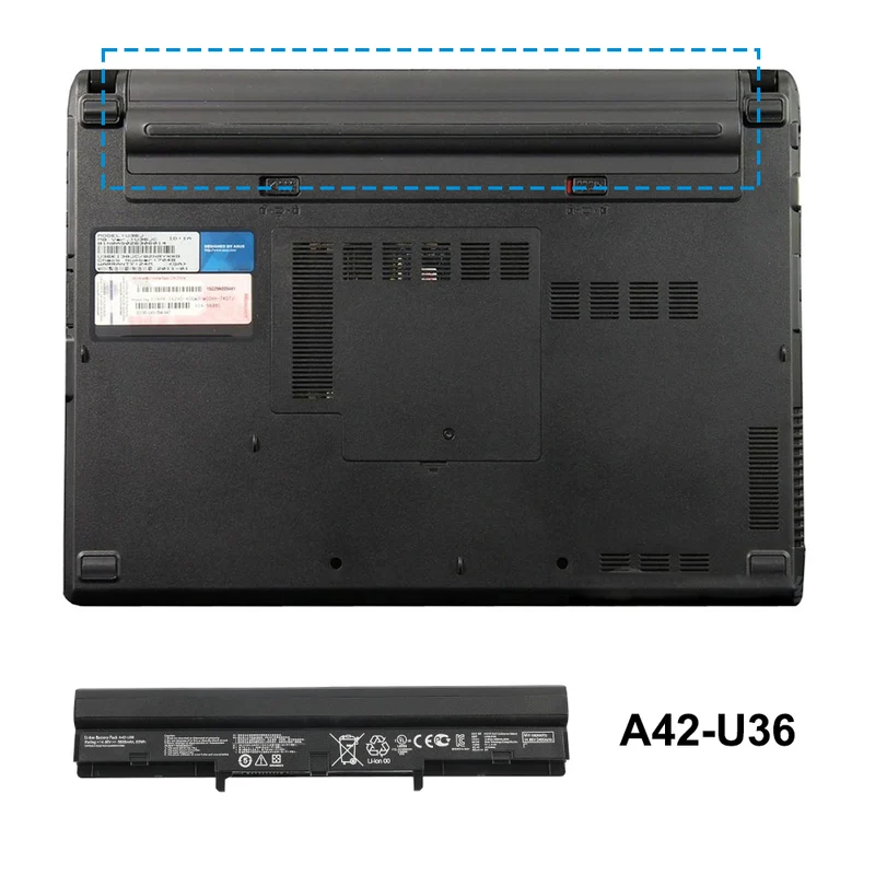 A42-U36 Replacement Laptop Battery for ASUS U36 U36J U36S U36SD U36JC U36SG U36K — 14.88V 83Wh