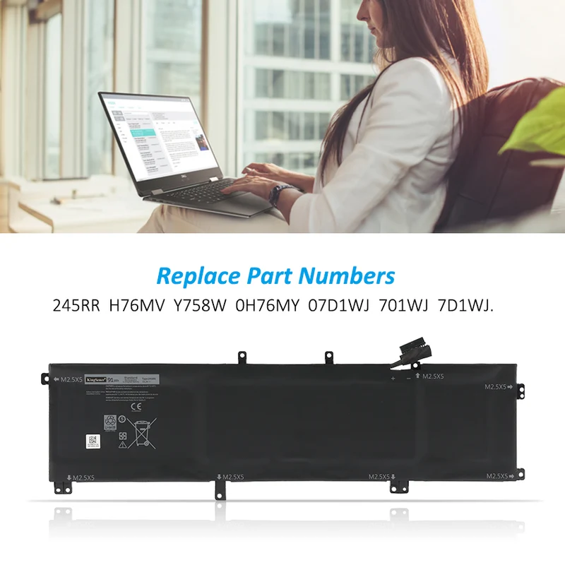 245RR Battery for Dell XPS 15 9530 Precision M3800 — 11.1V 91Wh (TOTRM H76MV)