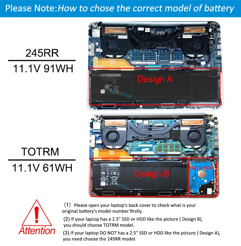 245RR Battery for Dell XPS 15 9530 Precision M3800 — 11.1V 91Wh (TOTRM H76MV)
