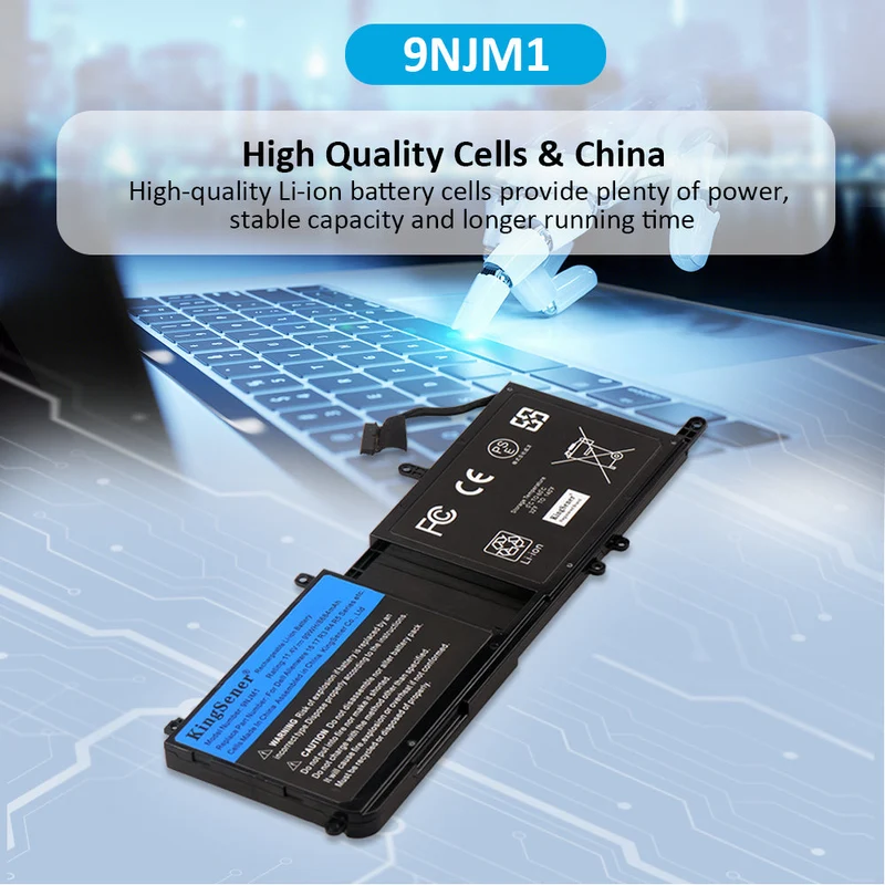 9NJM1 Battery for Dell Alienware 15 R3 R4 and 17 R4 R5 – 11.4V 99Wh