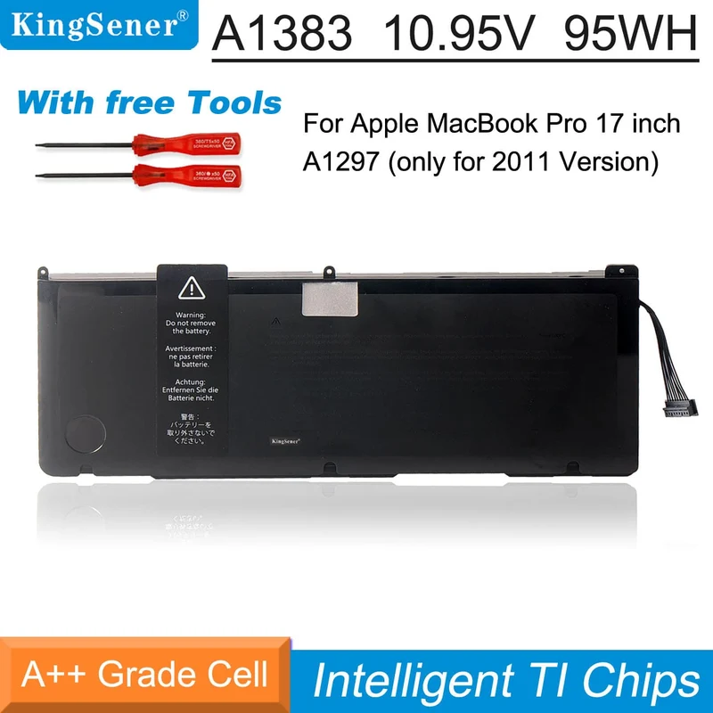 A1383 Battery for Apple MacBook Pro 17" A1297 (2011 Only) — 10.95V 95Wh 8800mAh