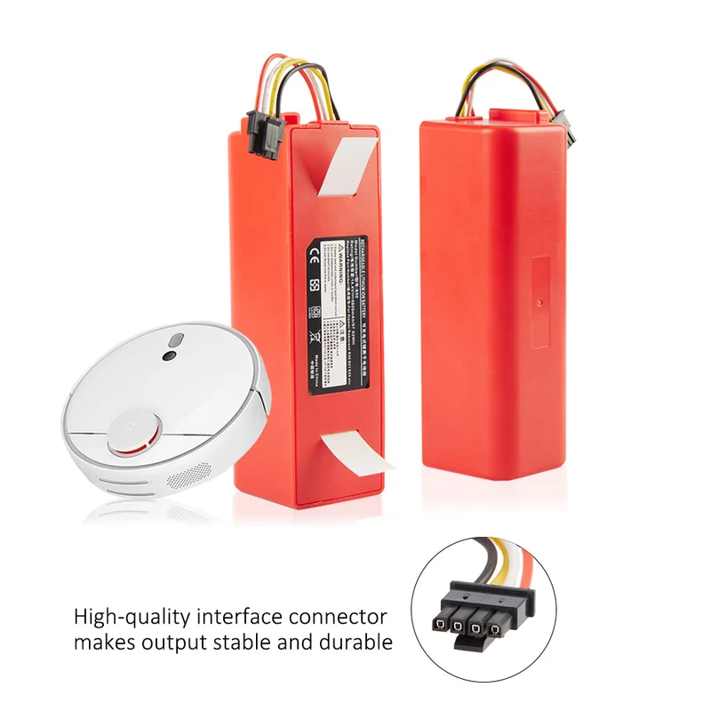 S50 S51 S55 Battery Replacement for Xiaomi Mi Robot Vacuum / Roborock — 14.4V 5200mAh