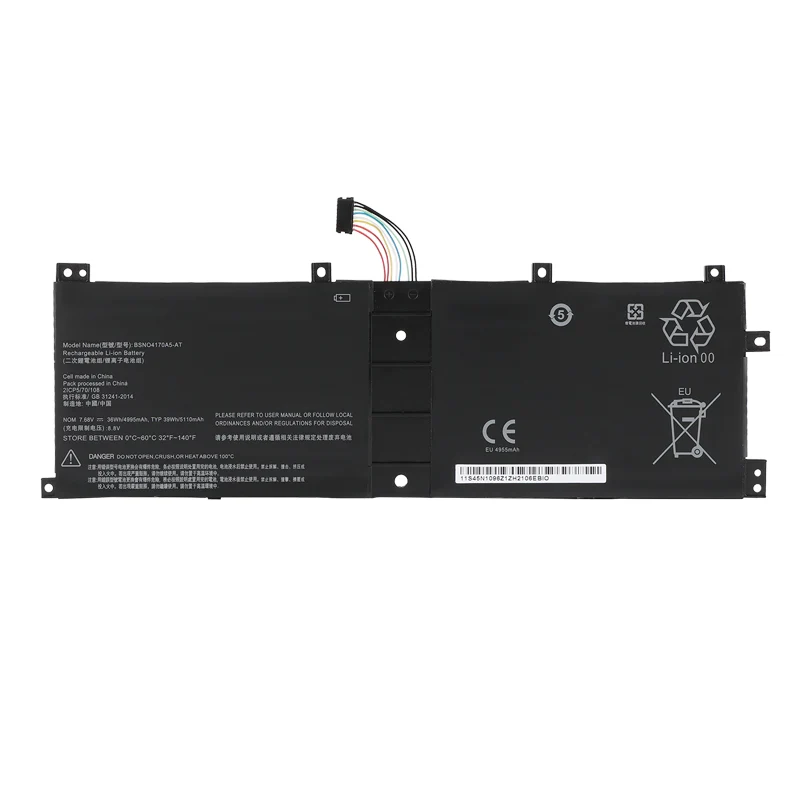 BSNO4170A5-AT Laptop Battery for Lenovo Miix 510 520 12IKB 12ISK — 7.68V 39Wh