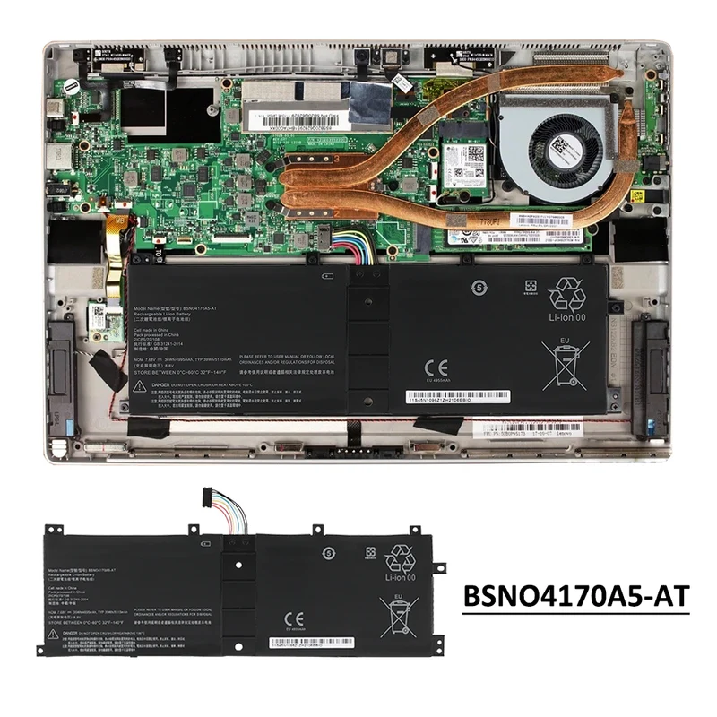 BSNO4170A5-AT Laptop Battery for Lenovo Miix 510 520 12IKB 12ISK — 7.68V 39Wh