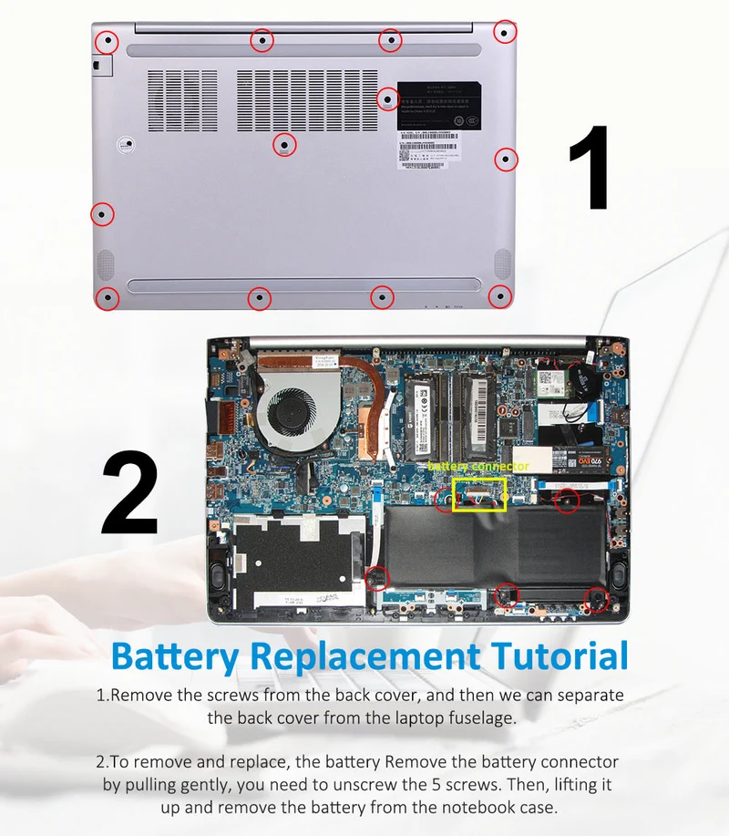 N130BAT-3 Battery for Clevo N130BU N130WU Tuxedo InfinityBook Pro 13 14 — 11.4V 36Wh