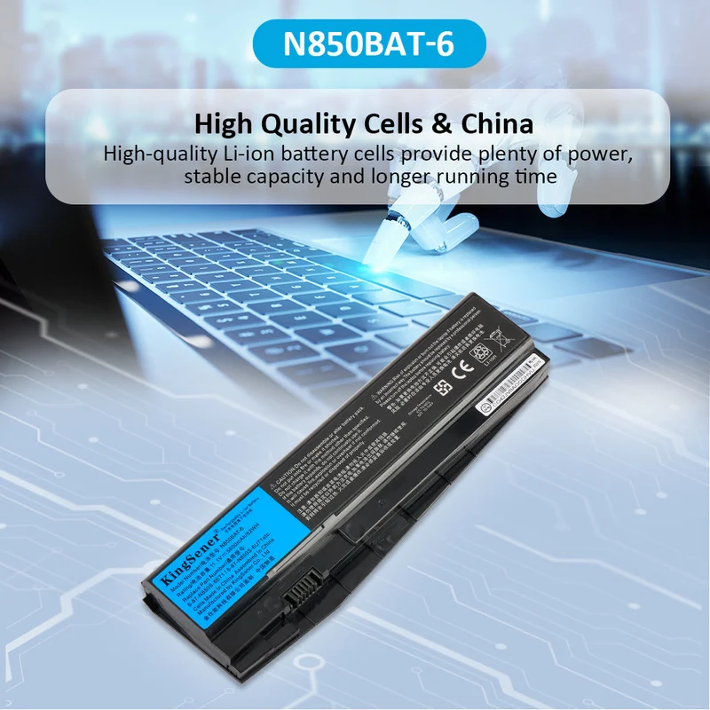 N850BAT-6 Battery for Clevo N850 N855 N857 N870 N871 NP7850 Series — 11.1V 62Wh