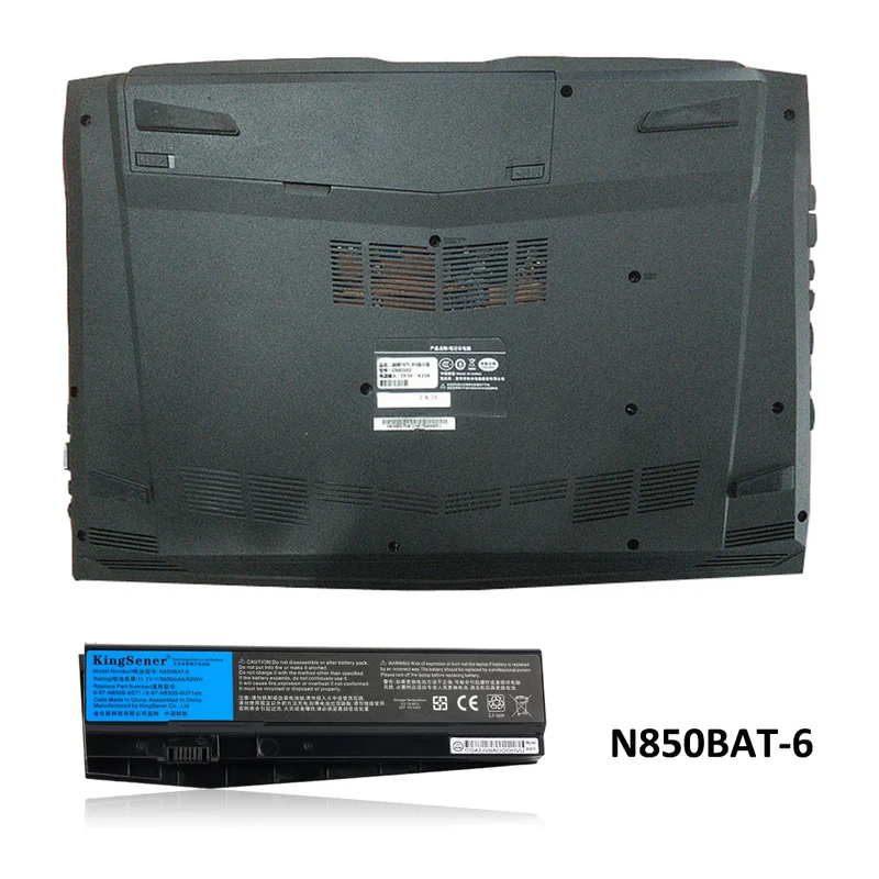 N850BAT-6 Battery for Clevo N850 N855 N857 N870 N871 NP7850 Series — 11.1V 62Wh