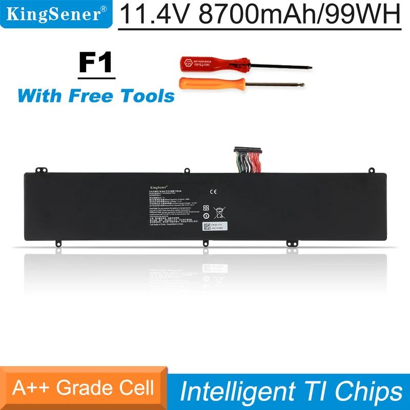 F1 RZ09-0166 Battery for Razer Blade Pro 17.3 inch 2017 Series — 11.4V 99Wh