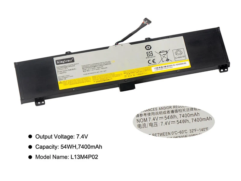 L13M4P02 L13N4P01 Battery for Lenovo Erazer Y50-70 Y50P-70 Y70-70 — 7.4V 54Wh