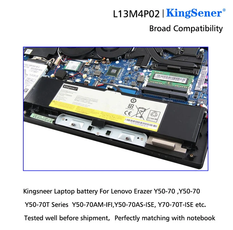 L13M4P02 L13N4P01 Battery for Lenovo Erazer Y50-70 Y50P-70 Y70-70 — 7.4V 54Wh