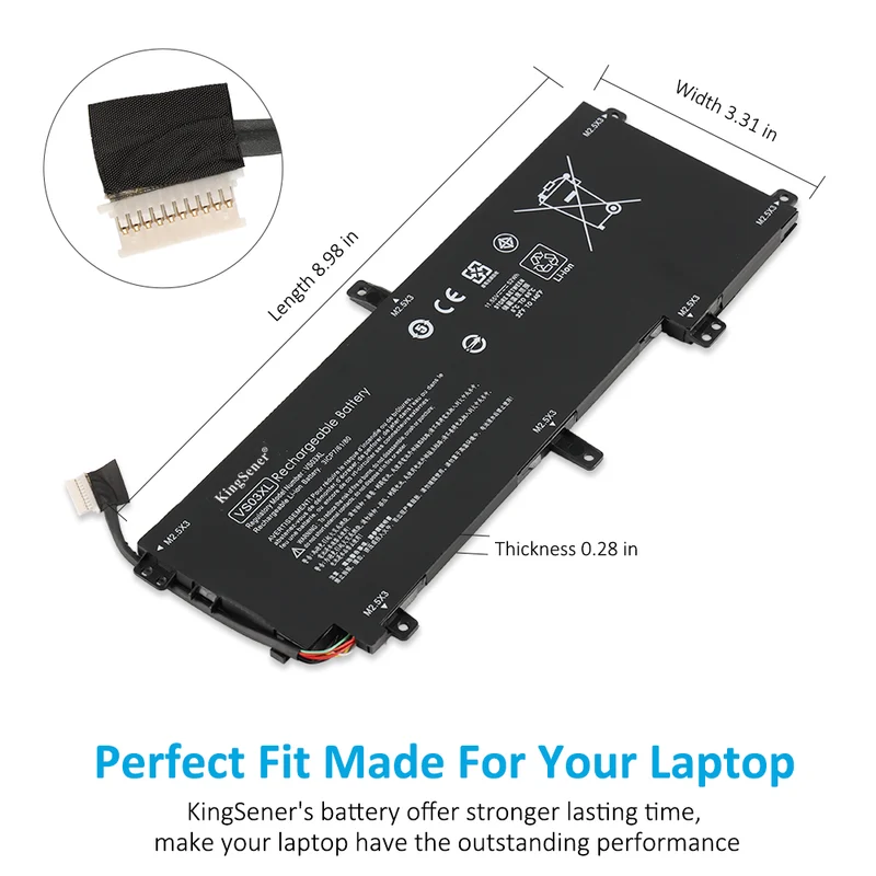 VS03XL Battery for HP Envy 15-as Series Laptops — 11.55V 52Wh