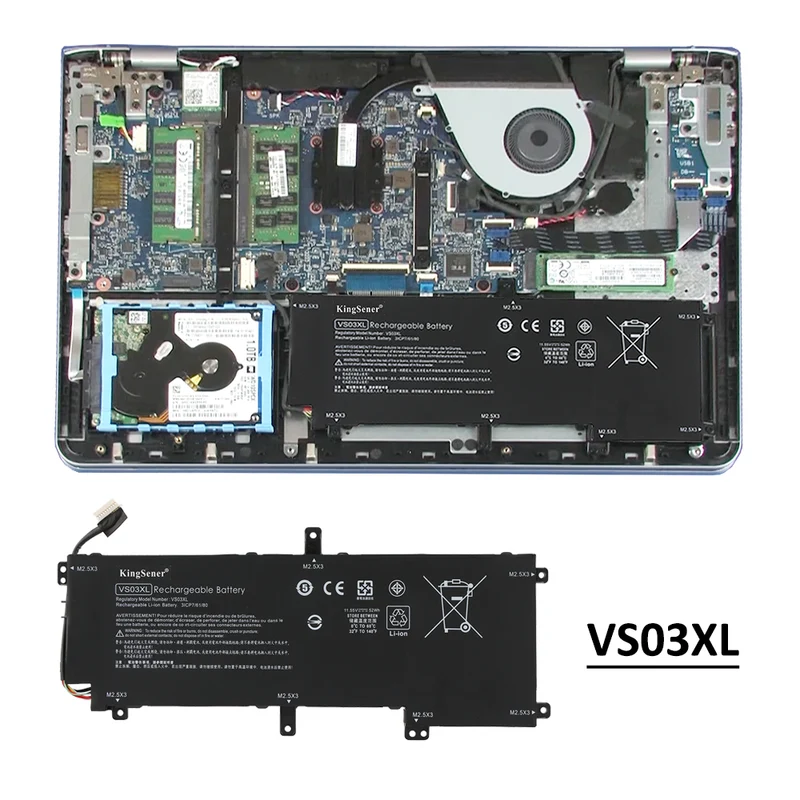 VS03XL Battery for HP Envy 15-as Series Laptops — 11.55V 52Wh