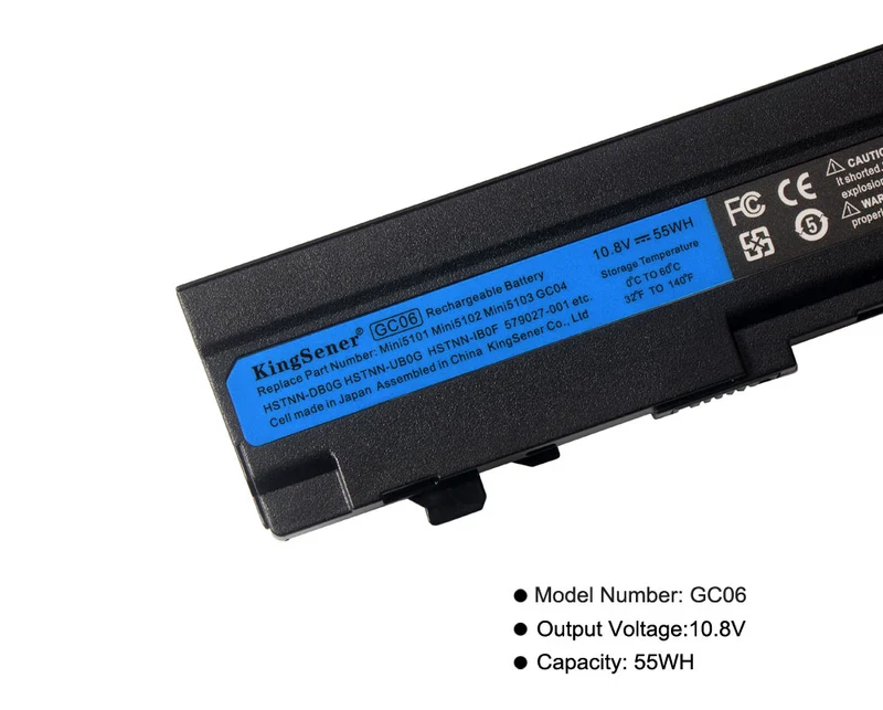 GC06 Replacement Battery for HP Mini 5101 5102 5103 — 10.8V 55Wh 6-Cell