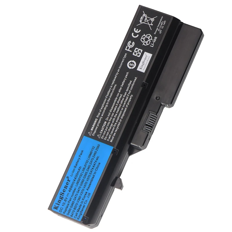 L09M6Y02 L09S6Y02 Battery for Lenovo IdeaPad G460 G470 G560 G570 V360 V370 Z460 B470 — 10.8V 48Wh