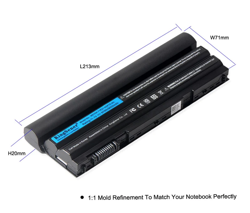 M5Y0X Battery for Dell Latitude E6420 E6520 E5420 E5520 E6430 Inspiron 14R 15R 17R — 11.1V 97Wh