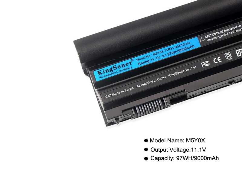 M5Y0X Battery for Dell Latitude E6420 E6520 E5420 E5520 E6430 Inspiron 14R 15R 17R — 11.1V 97Wh