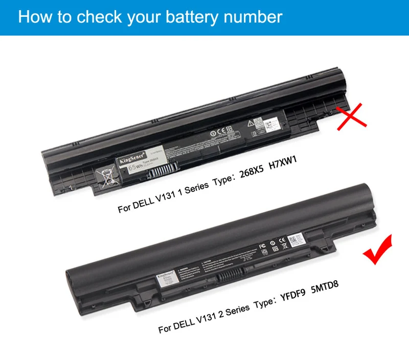 YFDF9 Battery for Dell Latitude 3340 3350 V131 2 Series — 11.1V 65Wh
