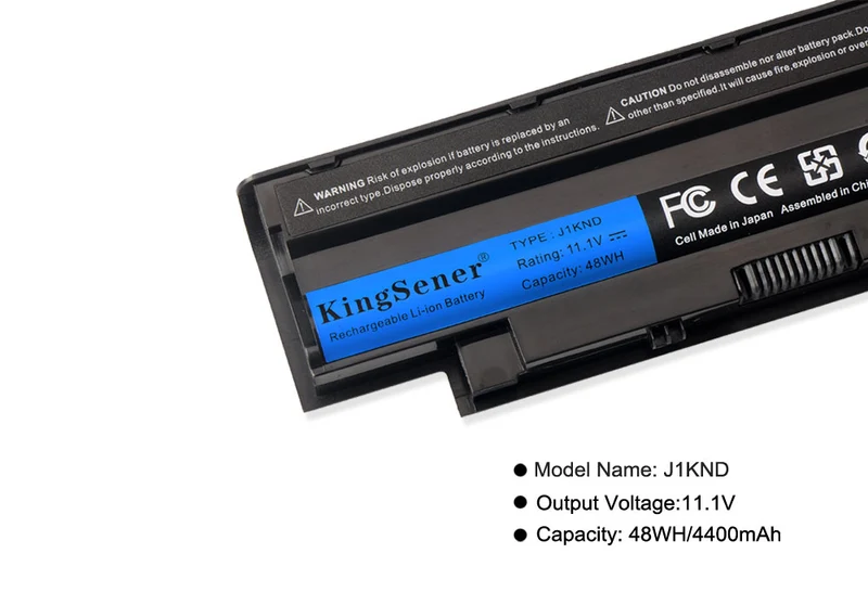 J1KND Battery for Dell Inspiron N4010 N5010 N5110 N7010 N7110 M501R M511R — 11.1V 48Wh