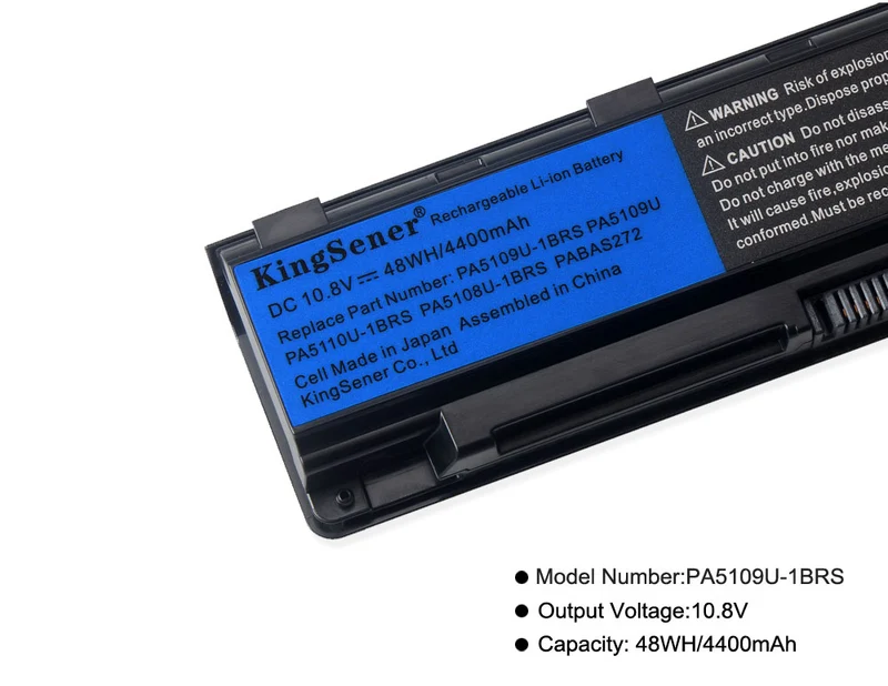 PA5109U-1BRS Battery for Toshiba Satellite C50 C55 C70 C75 L50 L55 | 10.8V 56Wh