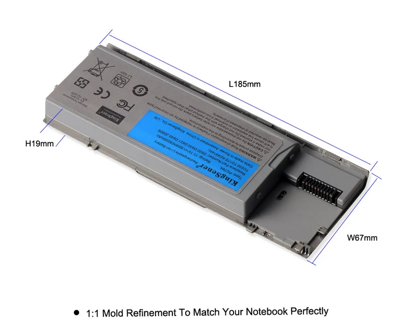 PC674 Laptop Battery For DELL D620 D630 D631 D640 PC764 JD606 TC030 TD175 KD491 6CELLS 11.1V 5200mAh | KingSener