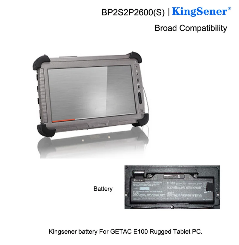 BP2S2P2600(S) Laptop Battery For Getac E100 Notebook Battery BP2S2P2600(S) P/N:441814800016 BP2S2P2050(S)(P) | KingSener
