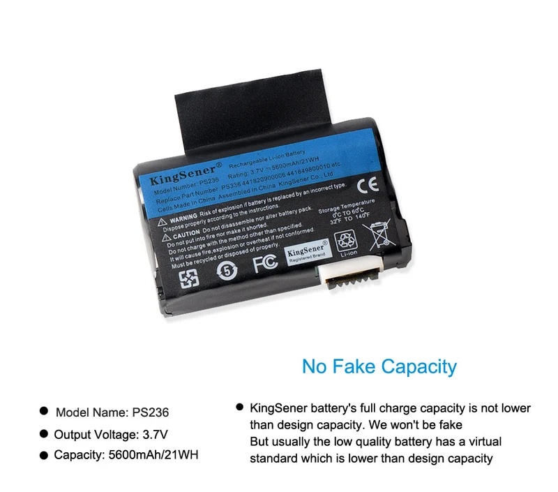 PS236 Battery For Getac PS336 441820900006 441849800010 3.7V 5600mAh | KingSener