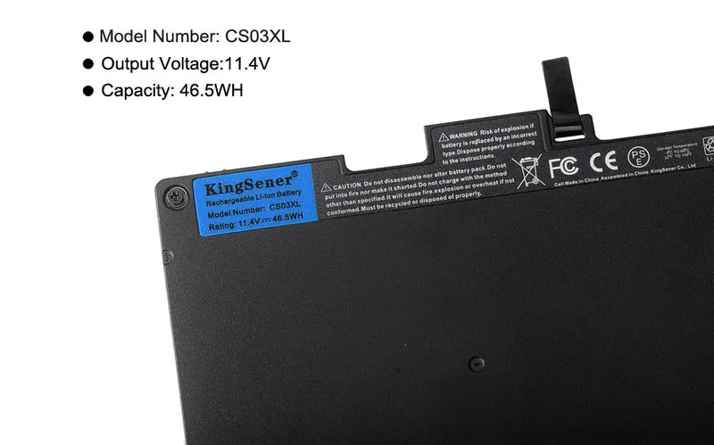 CS03XL Replacement Battery for HP EliteBook 840 850 745 755 G3 G4 / ZBook 15u G3 G4 — 11.4V 46.5Wh