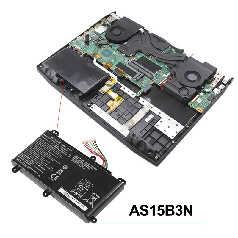 AS15B3N Replacement Battery for Acer Predator 15 G9-591 / 17 G9-791 / 17X GX-791 — 14.8V 88.8Wh