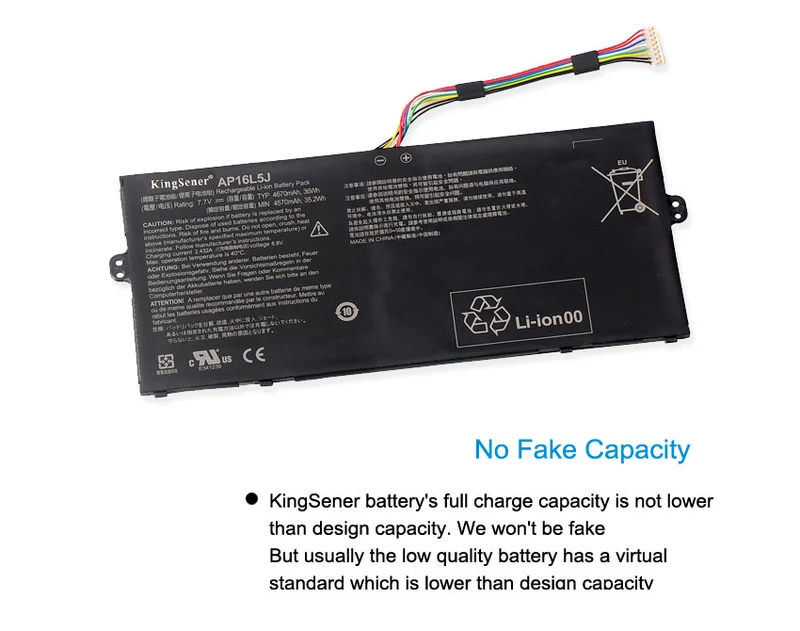 AP16L5J Replacement Battery for Acer Aspire Swift 5 SF514-52T / Spin 1 SP111-32N — 7.7V 36Wh