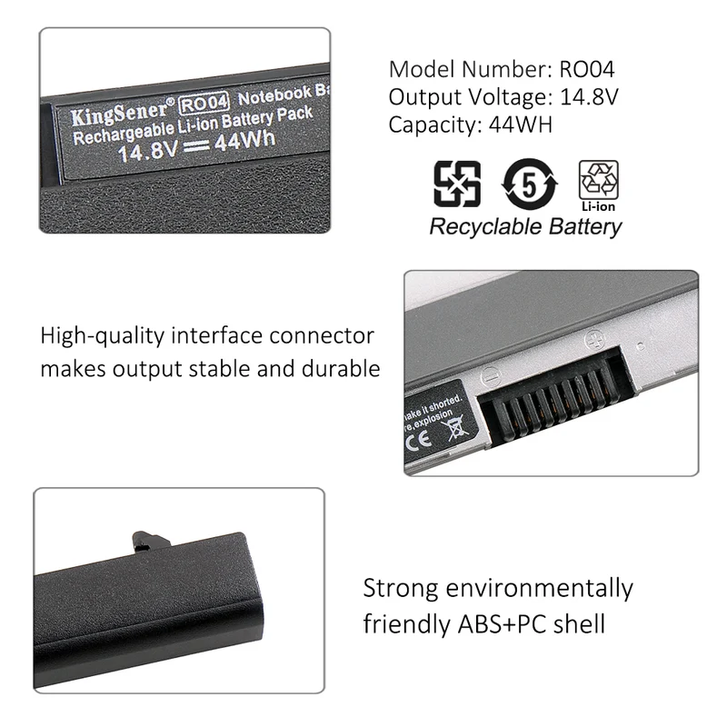 RO04 RO04XL Battery for HP ProBook 430 G3 440 G3 400 G3, 14.8V 44Wh