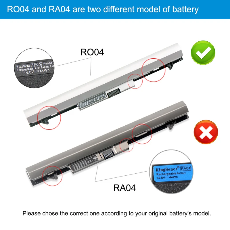 RO04 RO04XL Battery for HP ProBook 430 G3 440 G3 400 G3, 14.8V 44Wh