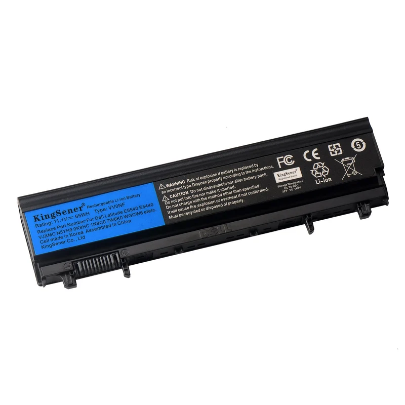 VV0NF Replacement Battery for Dell Latitude E5440 E5540 — 11.1V 65Wh 6-Cell
