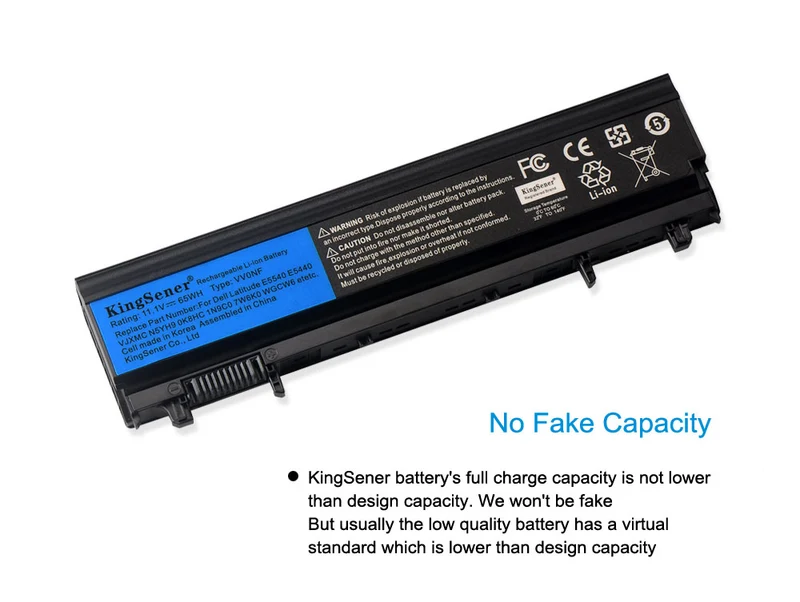 VV0NF Replacement Battery for Dell Latitude E5440 E5540 — 11.1V 65Wh 6-Cell