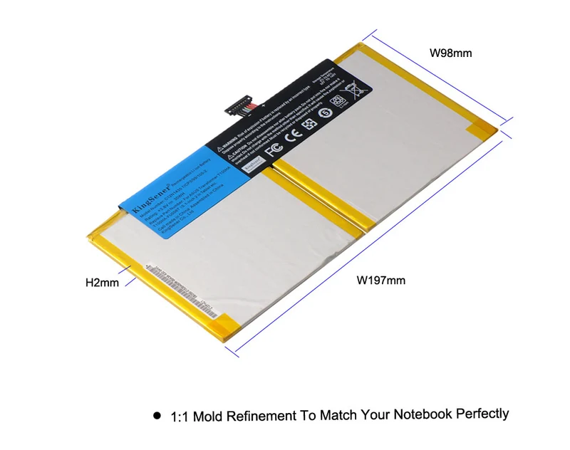 C12N1435 Laptop Battery For ASUS T100HA T100HA-FU006T 10.1-Inch 2 in 1 Touchscreen Tablet battery 3.8V 30WH | KingSener