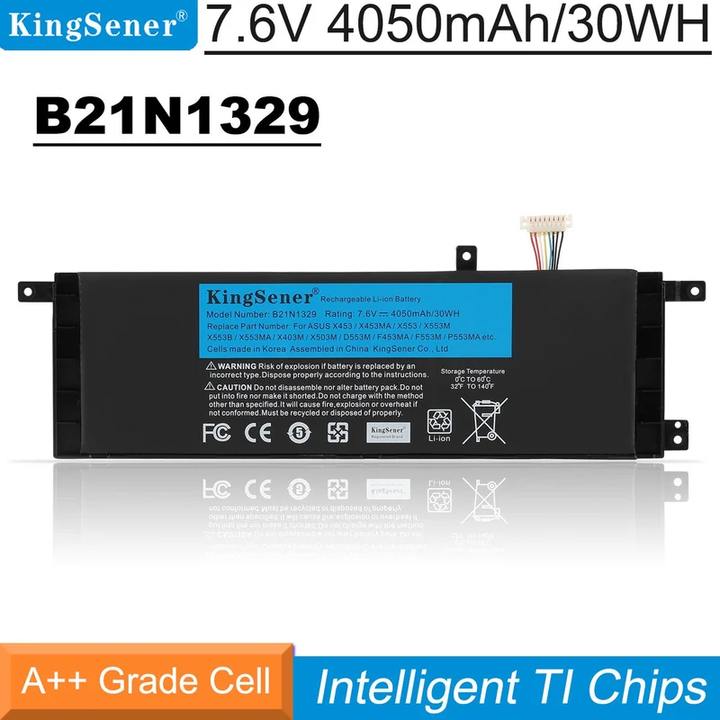 B21N1329 Battery for ASUS X453 X453MA X553 X553MA X403 X403MA X503M F453 F553M D553M P553MA 30Wh 7.6V