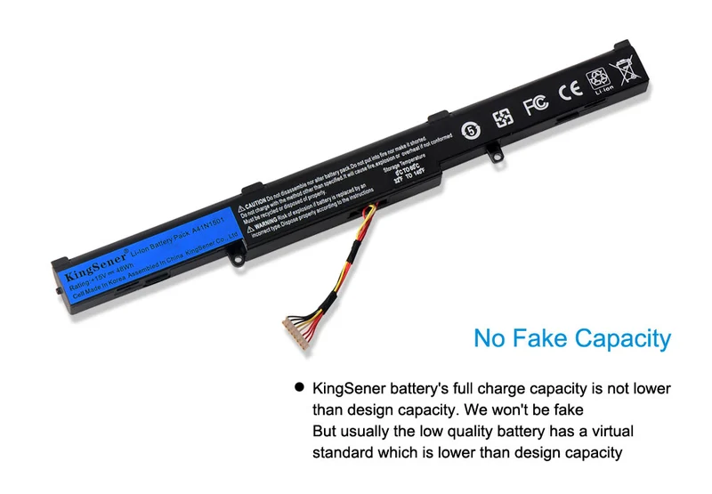 A41N1501 Laptop Battery for ASUS N552 N552V N552VW N752 N752V N752VW GL752JW GL752 GL752VL Series Korea Cells | KingSener