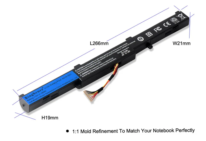 A41N1501 Laptop Battery for ASUS N552 N552V N552VW N752 N752V N752VW GL752JW GL752 GL752VL Series Korea Cells | KingSener