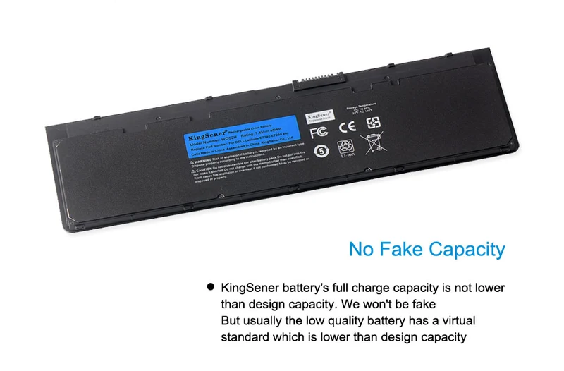 WD52H Battery for Dell Latitude E7240 E7250 Ultrabook — 7.4V 45Wh